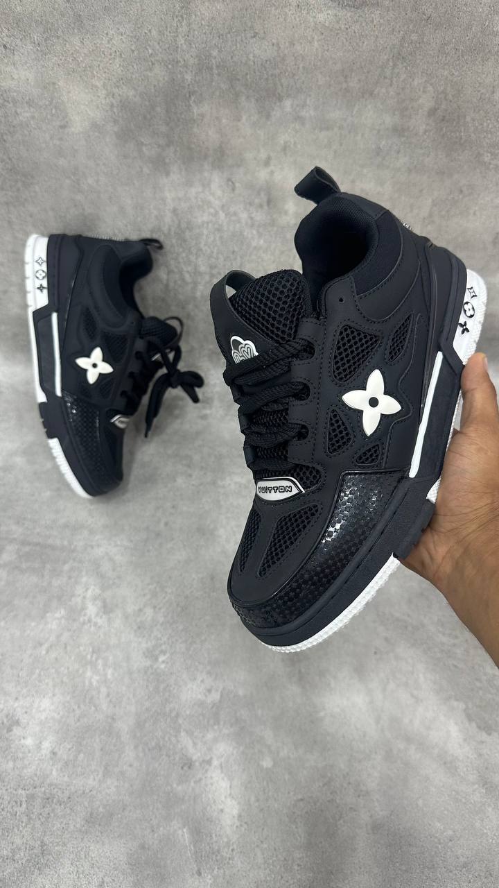 Baskets de skate Louis Vuitton LV Noir Blanc