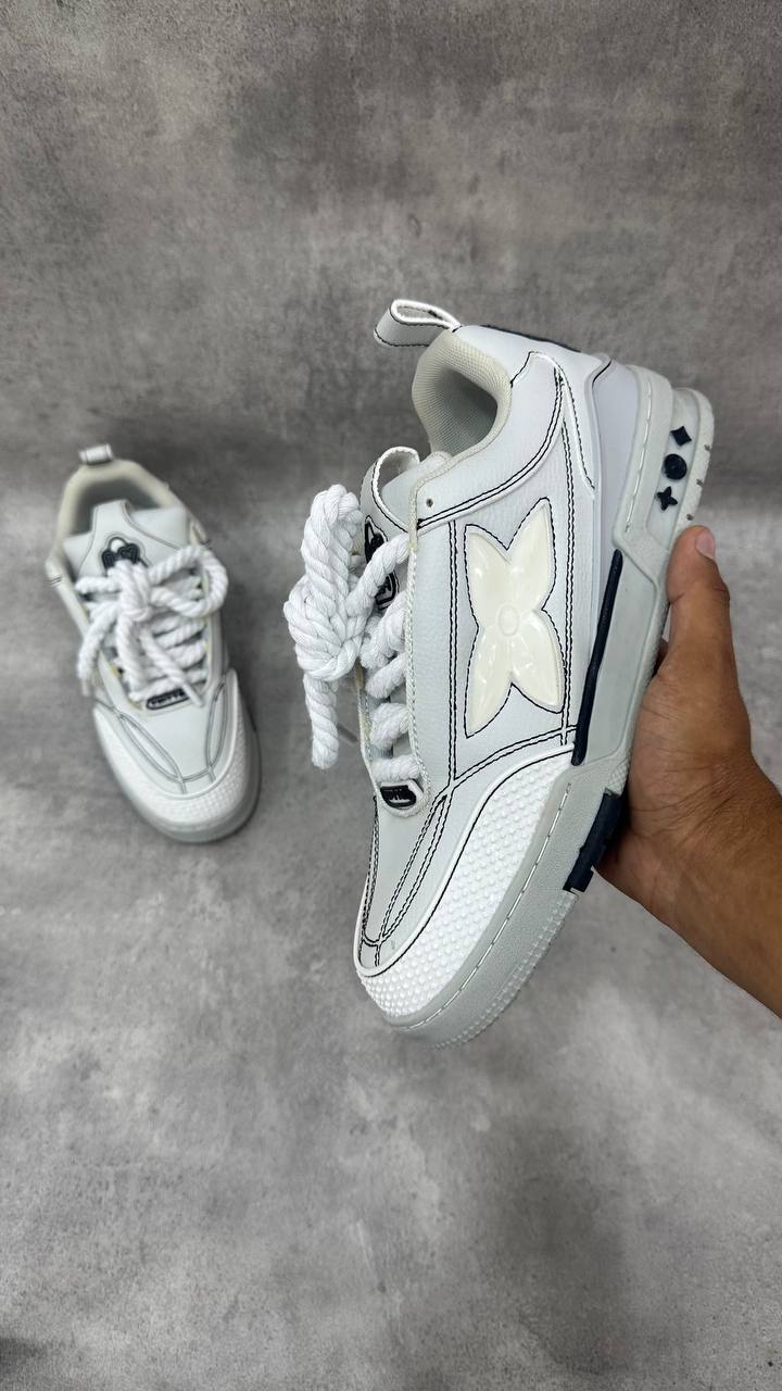 Baskets de skate Louis Vuitton LV grises