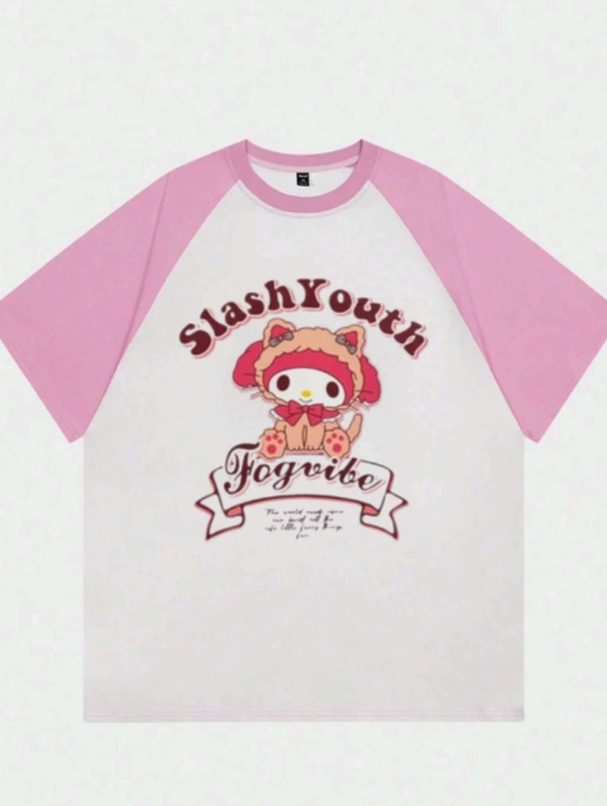 T-shirt unisexe surdimensionné My Melody Raglan