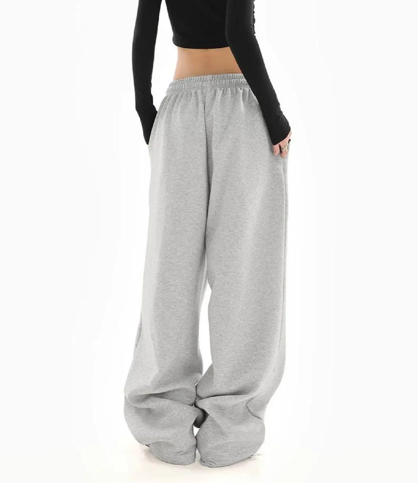 Pantalon de survêtement à jambes larges ouvertes