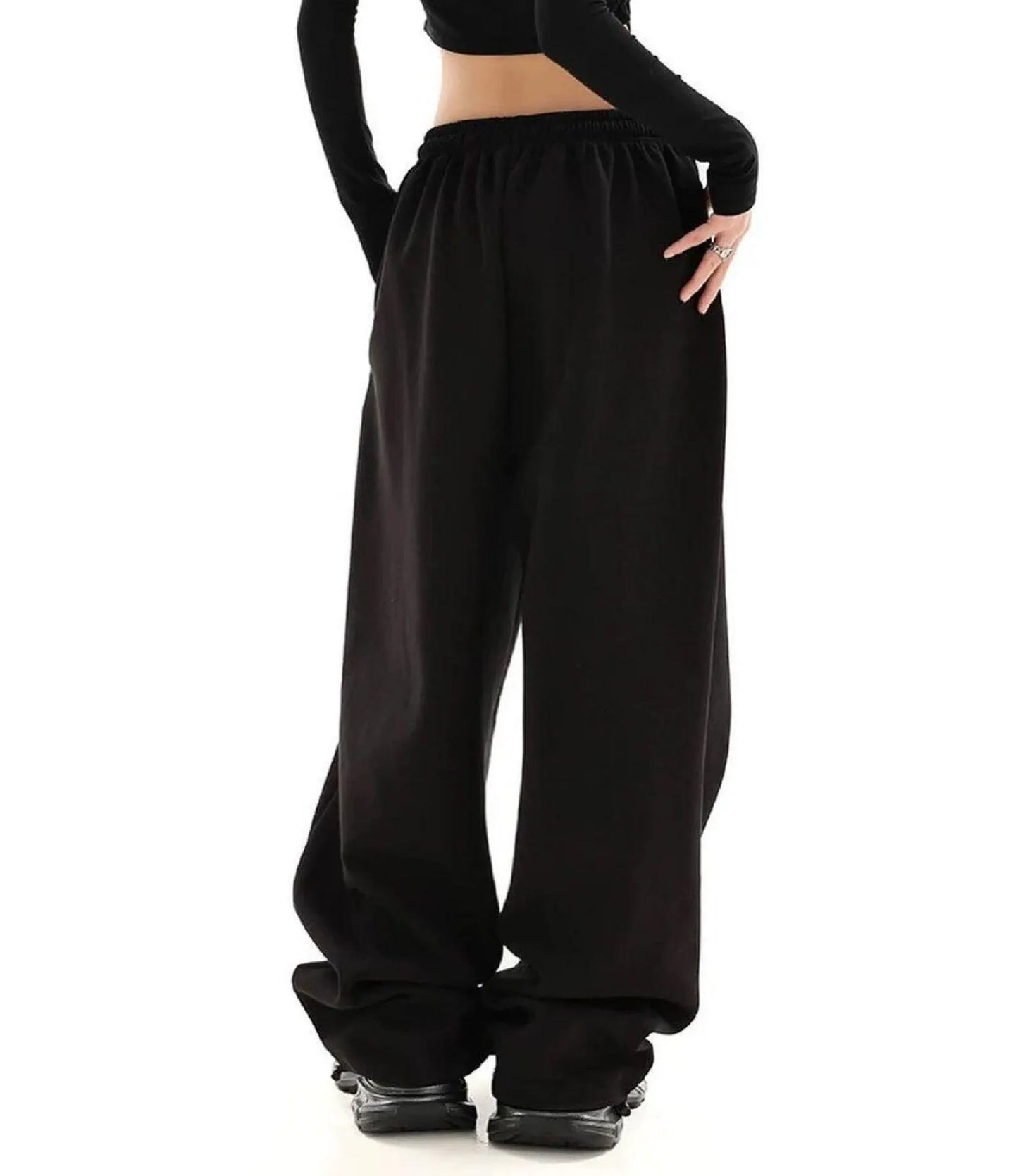 Pantalon de survêtement à jambes larges ouvertes