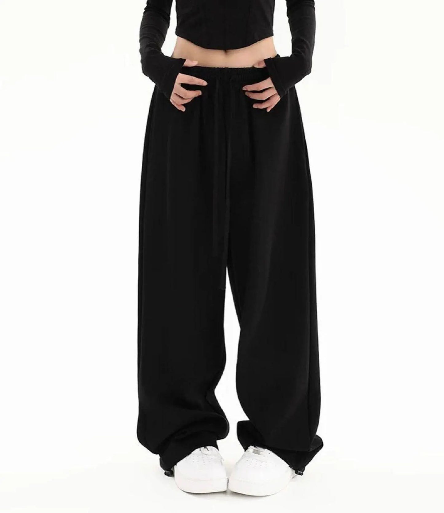 Pantalon de survêtement à jambes larges ouvertes
