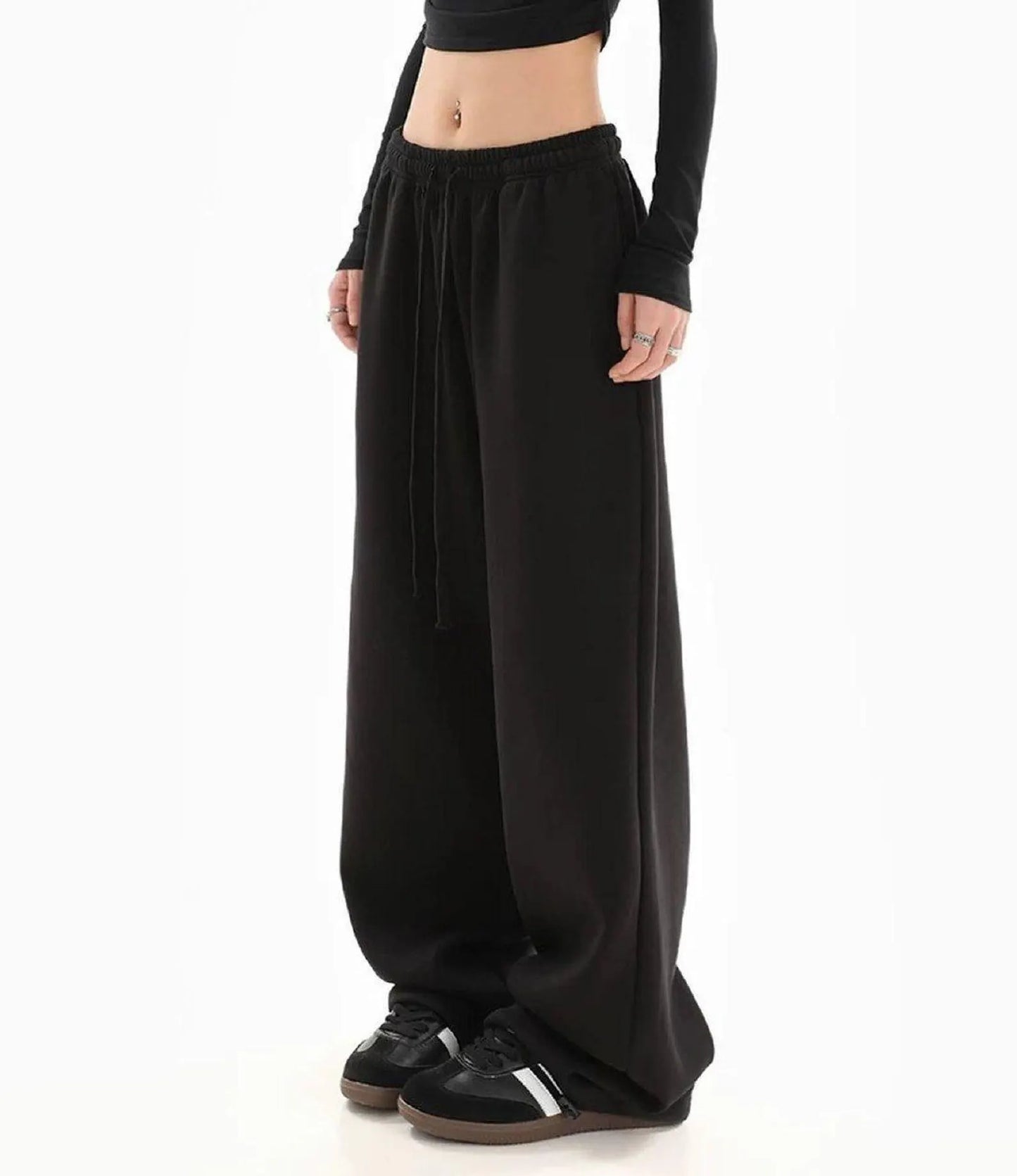 Pantalon de survêtement à jambes larges ouvertes