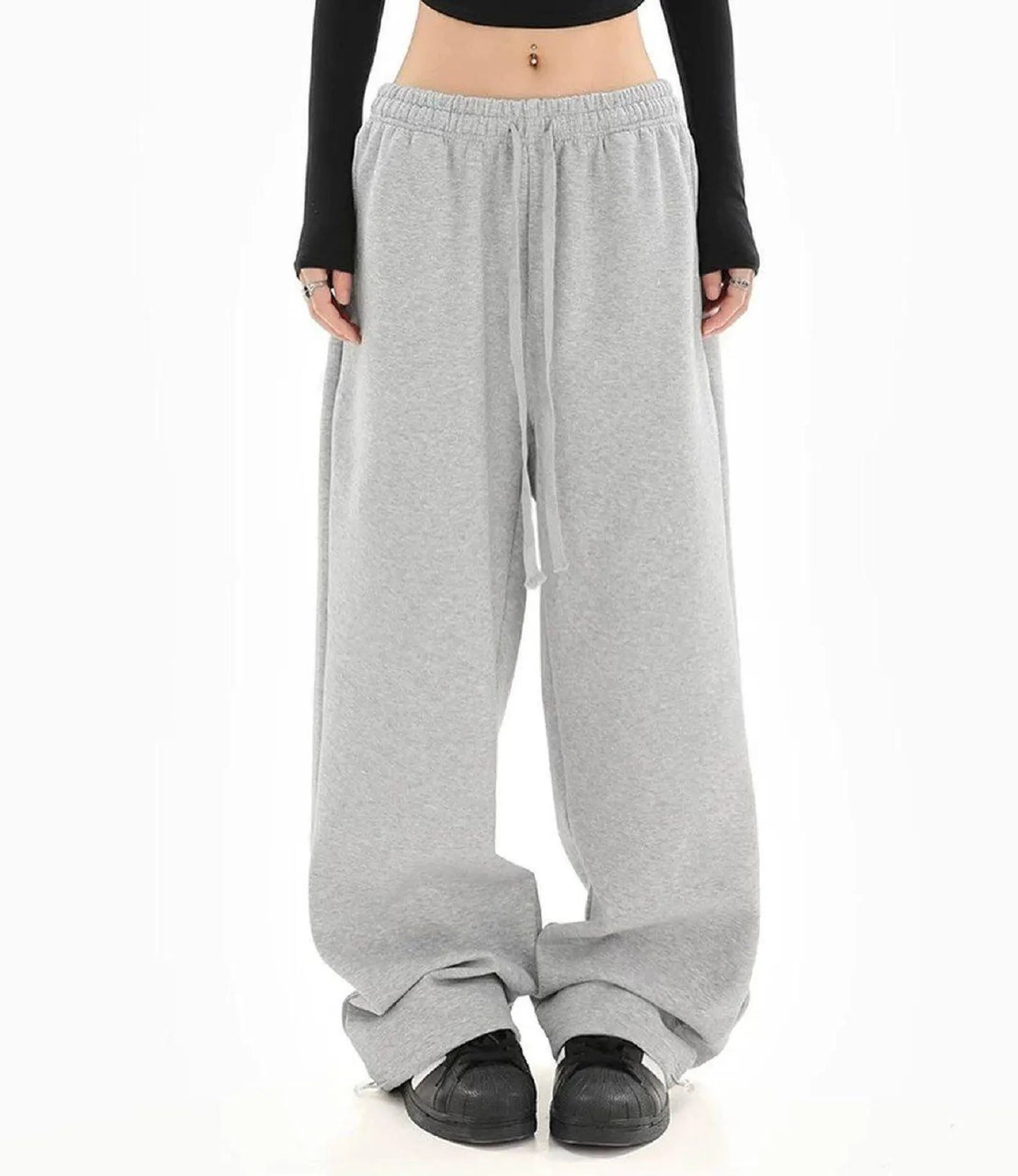 Pantalon de survêtement à jambes larges ouvertes