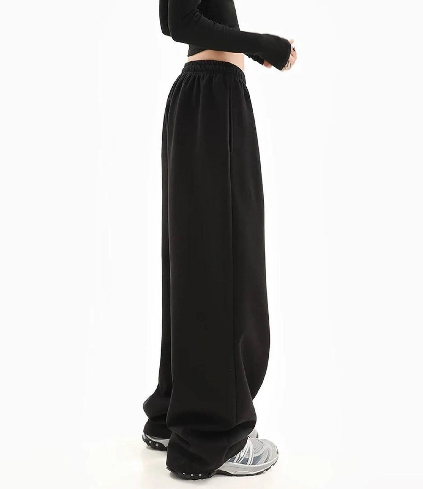Pantalon de survêtement à jambes larges ouvertes