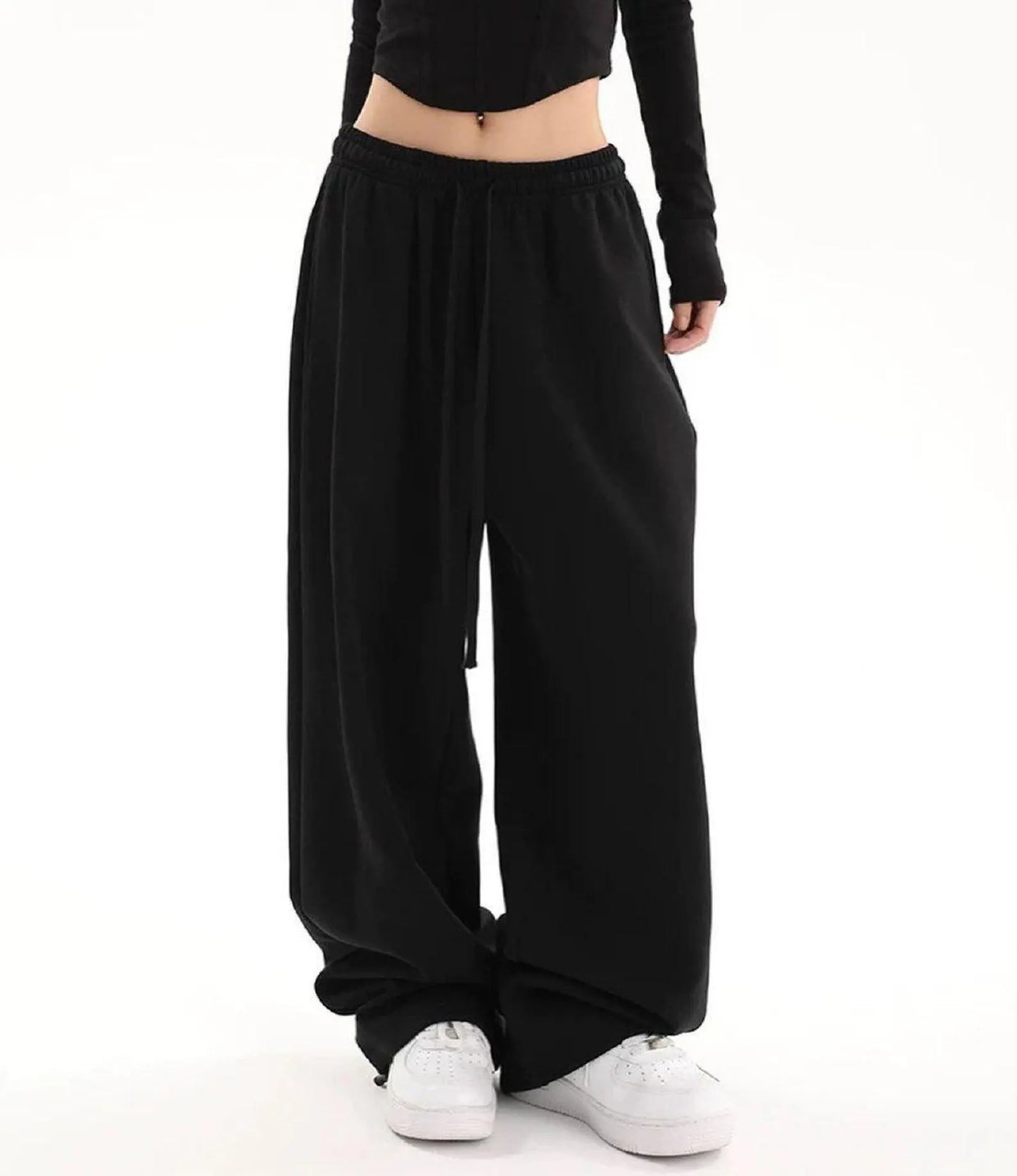 Pantalon de survêtement à jambes larges ouvertes