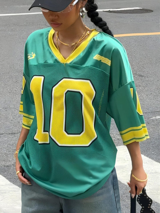 Maillot 10 Y2K Vert