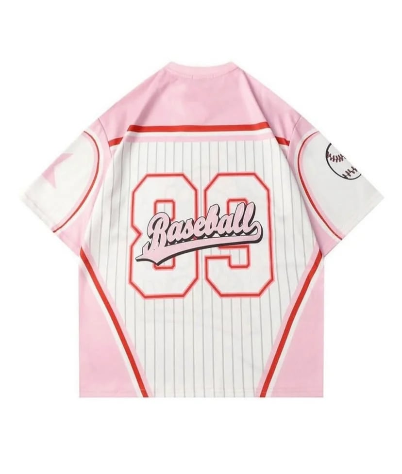 Maillot de baseball rose surdimensionné unisexe Hello Kitty