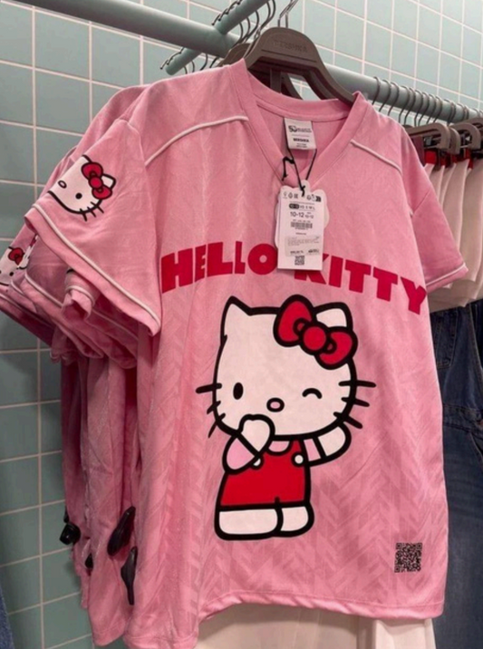 Maillot unisexe surdimensionné Hello Kitty Wink