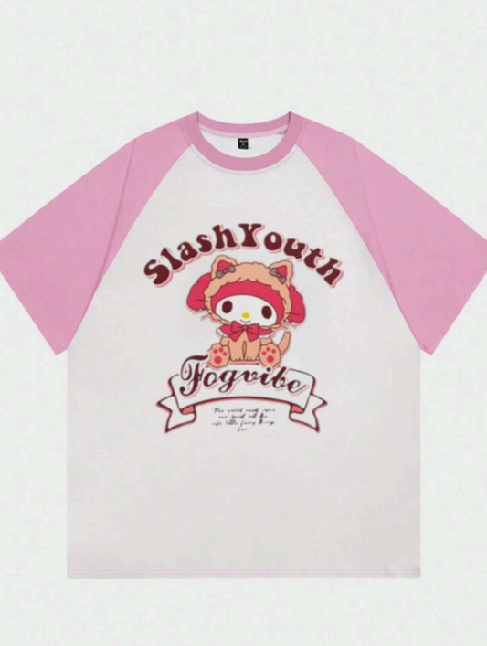 T-shirt unisexe surdimensionné My Melody Raglan