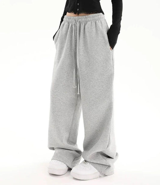 Pantalon de survêtement à jambes larges ouvertes