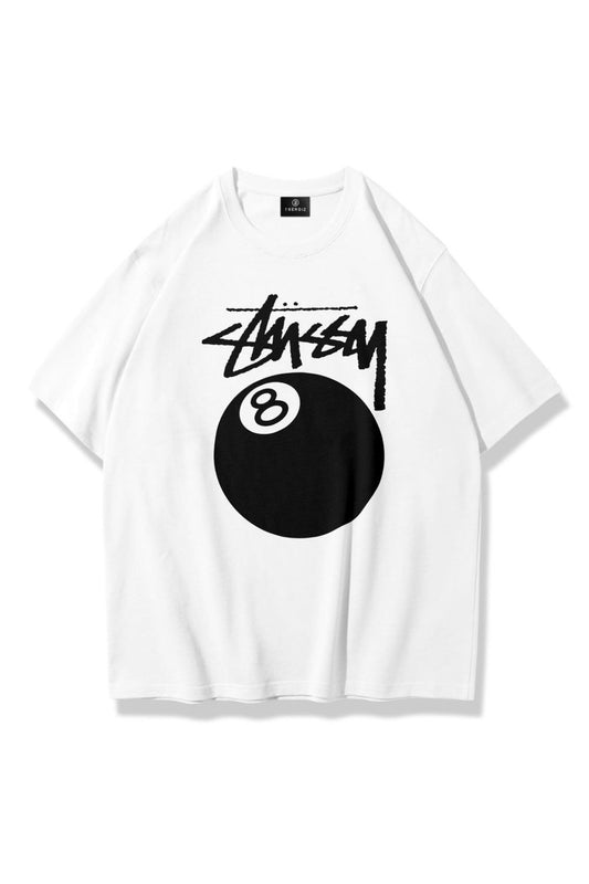 T-shirt unisexe surdimensionné Stüssy 8Ball