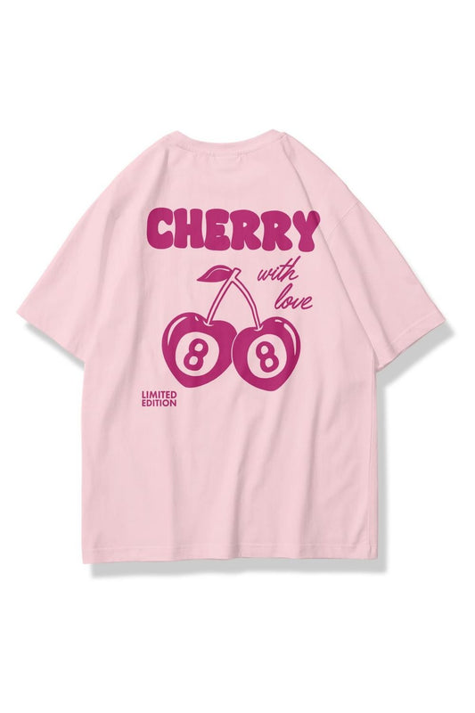 T-shirt unisexe surdimensionné Cherry with Love