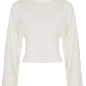 Waist-Cinching Drop Shoulder Wide Sleeve Top