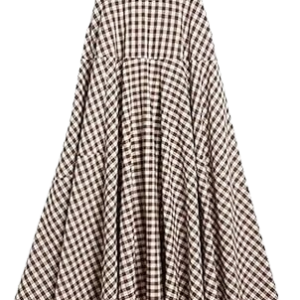 Vintage Gingham Maxi Skirt