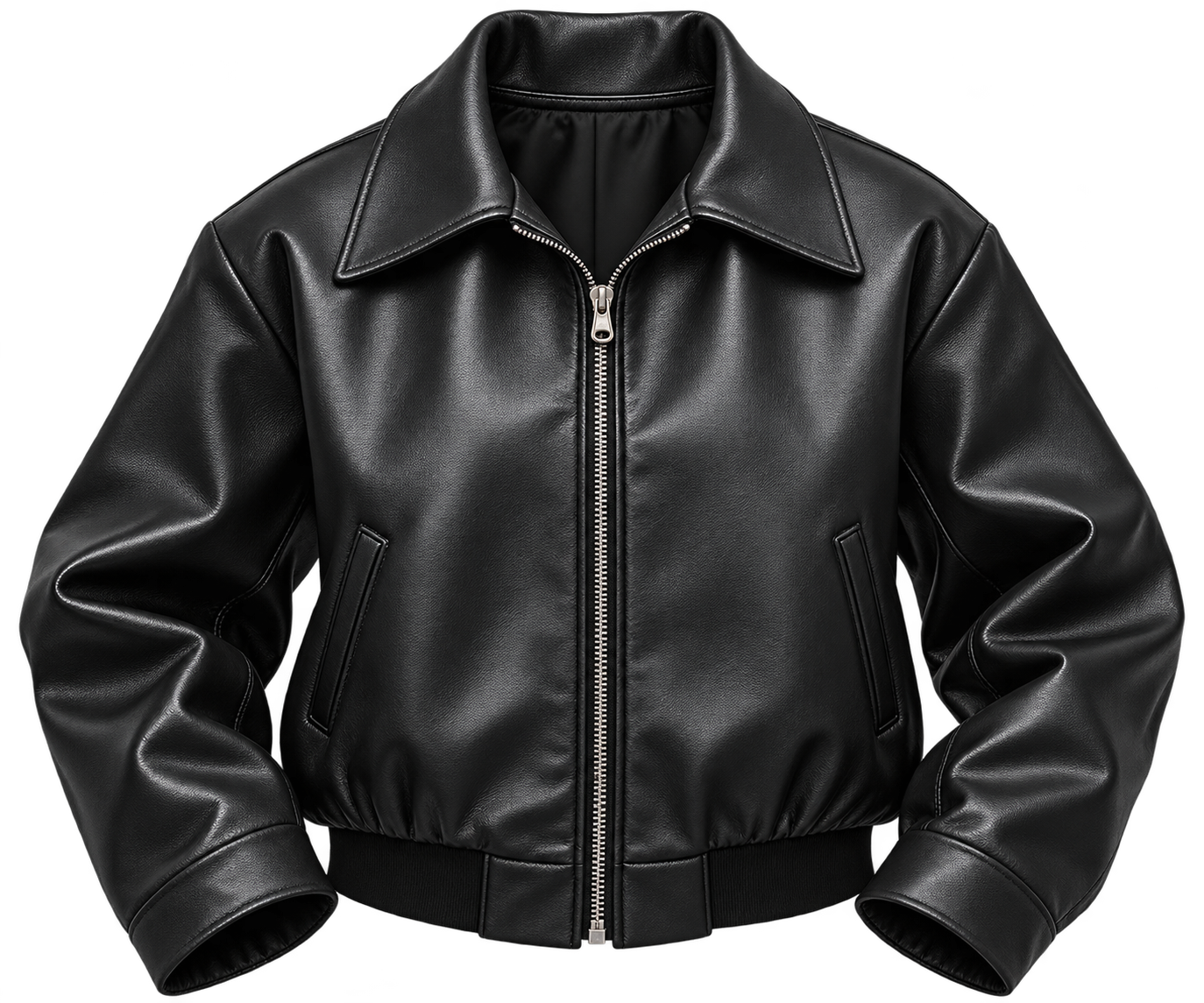 Oversized Short Grunge Leather Jackets - Image 2
