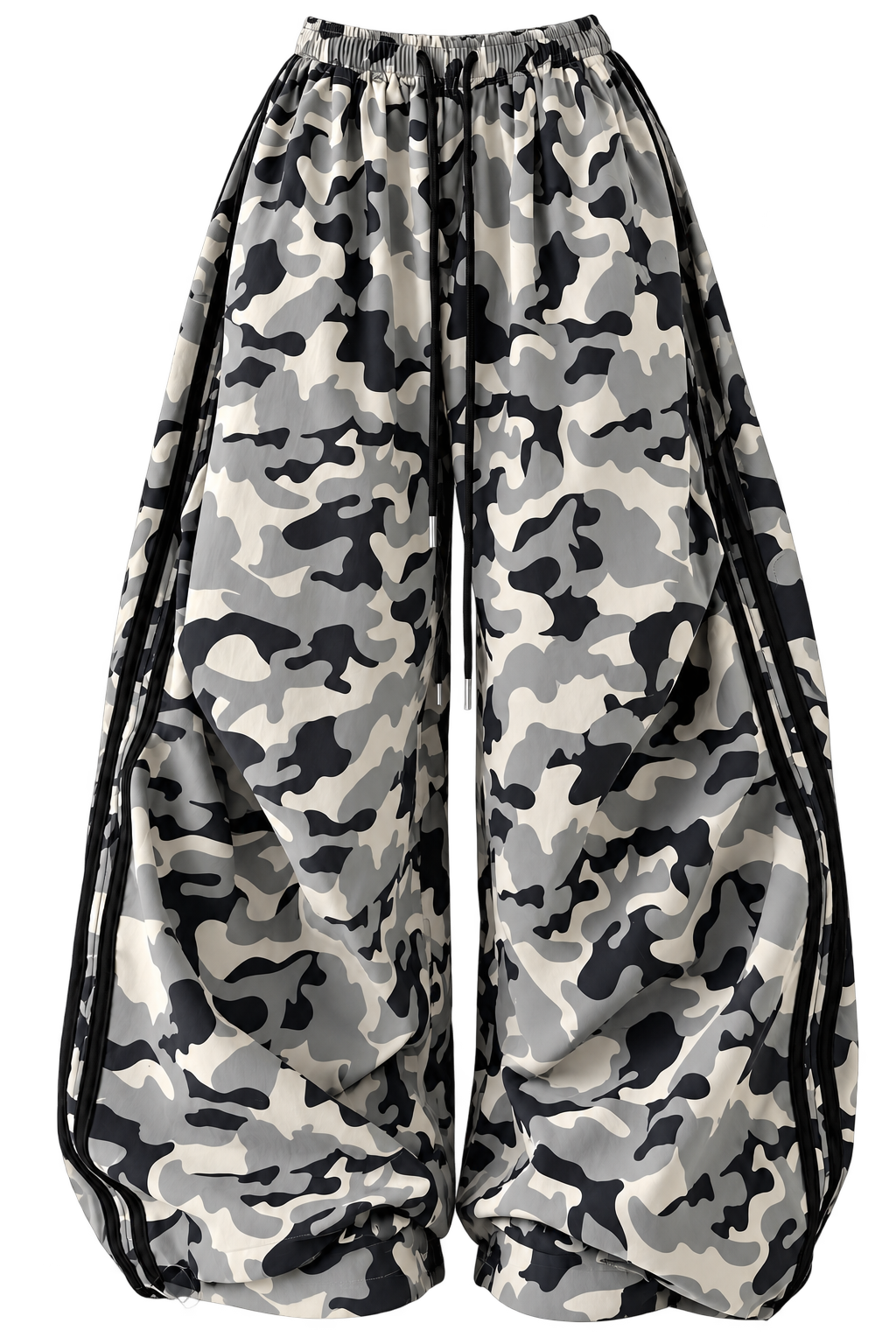 Women Camouflage Printed Loose Fit Easy Wash Trousers