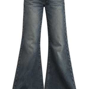 Low-Waisted Slim-fit Bell-bottom Jeans