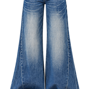 Wide Leg Low-Rise Light Fade Jeans